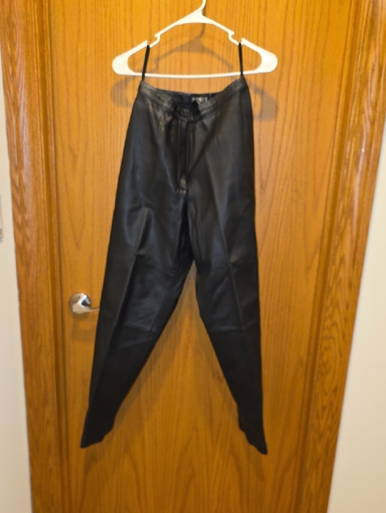 Mixit Pants - Vintage Mixit Black Leather Tapered Pants